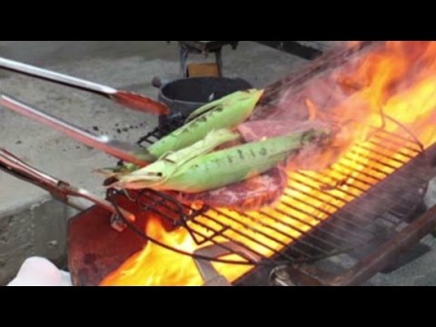 Would you eat a steak grilled ... on lava?