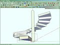 Escalera caracol sketchup