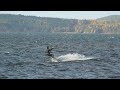 Kitesurfing on Roxen