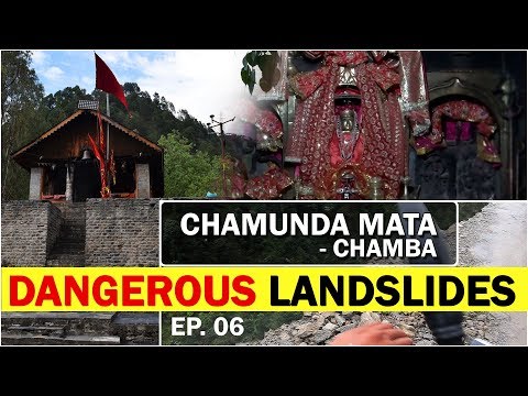 EP# 06. CHAMUNDA MATA TEMPLE - CHAMBA | DANGEROUS LANDSLIDES | Ride to North India | Kuldevi