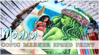 Moana Copic Marker Speed Paint