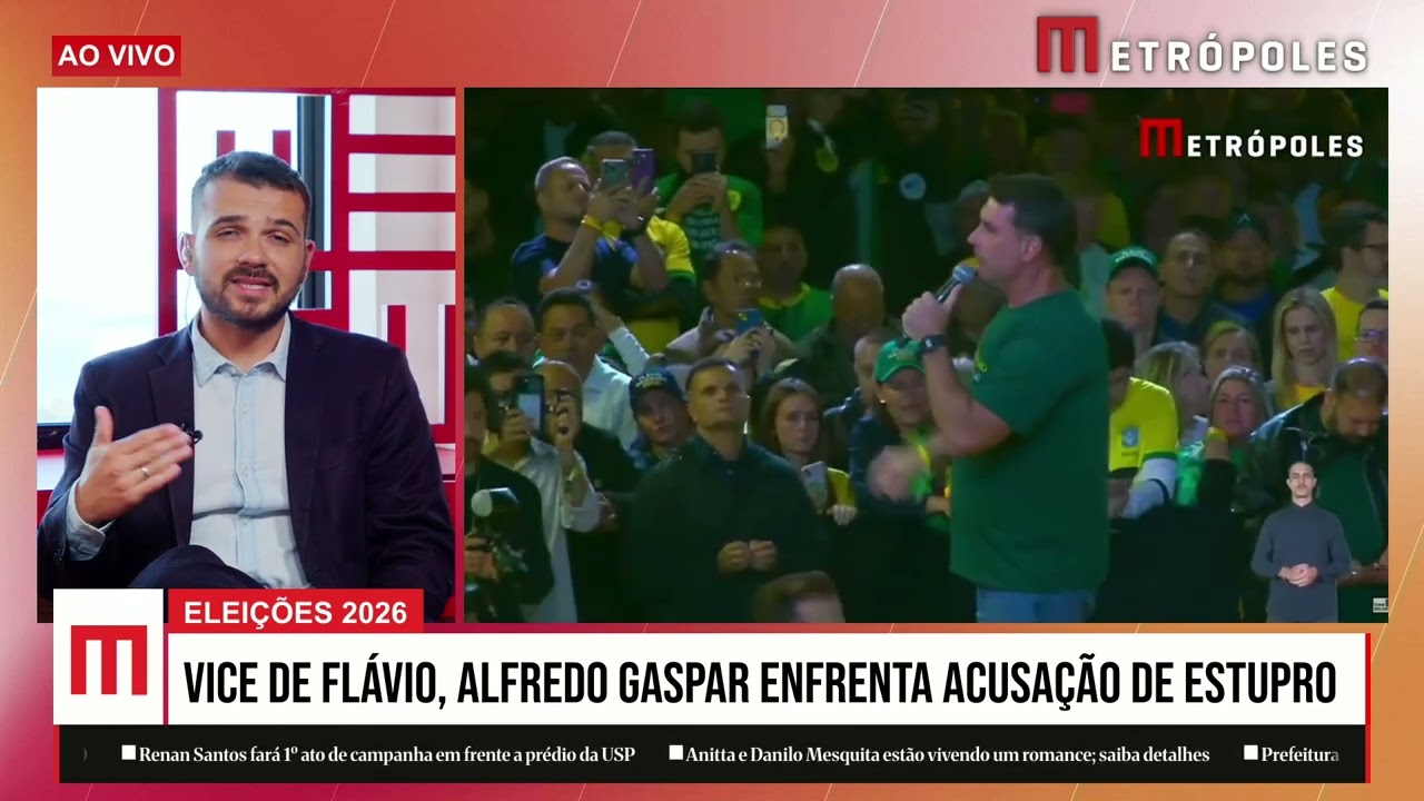 Eleições 2026: vice de Flávio Bolsonaro, Alfredo Gaspar enfrenta acusação de estupro