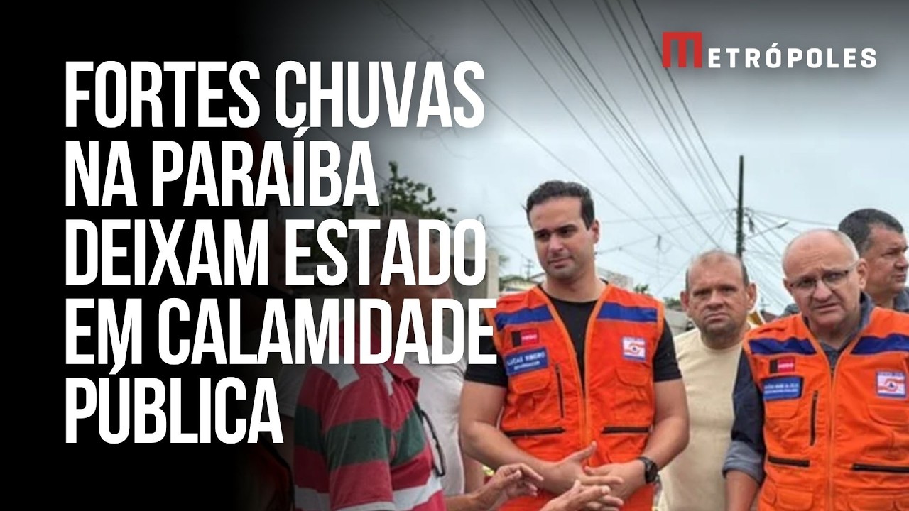 Governador da Paraíba decreta calamidade pública após fortes chuvas