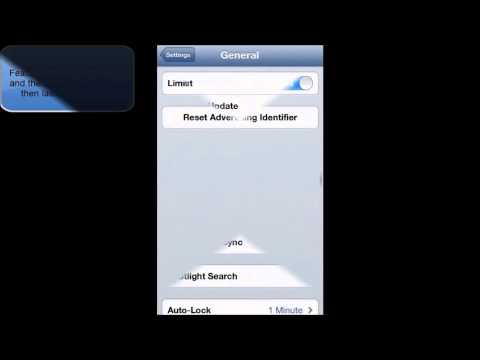 how to turn off limit ad tracking