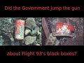 Did the Govt jump the gun about Flight 93's black boxes?