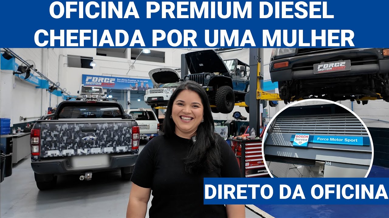 Oficina Premium diesel chefiada por uma mulher: DIRETO DA OFICINA.