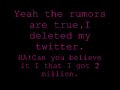 Miley Cyrus-Good Bye Twitter(LYRICS ON SCREEN)