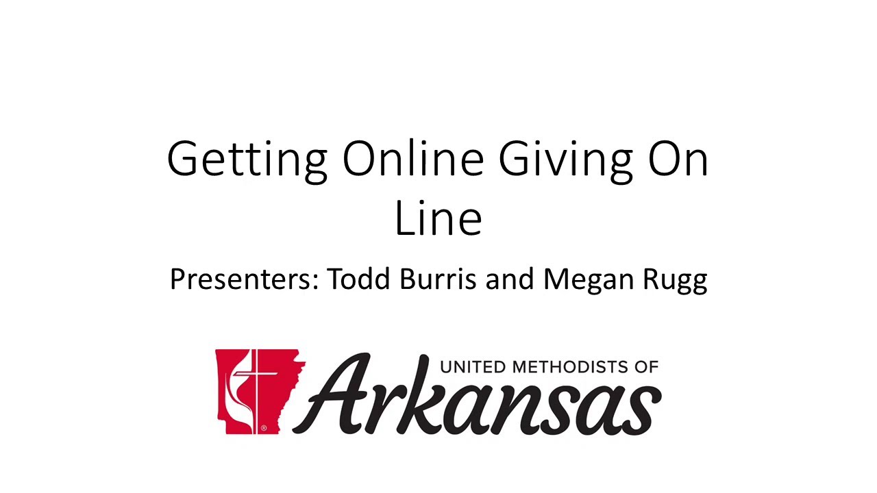 Getting Online Giving On Line (03/18/2020)