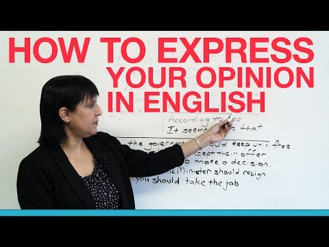 How to express your opinion in English