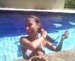 Silvio Santos na piscina Nova Escócia