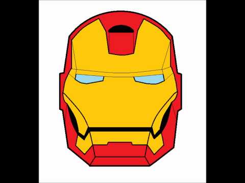 how to draw iron man mask