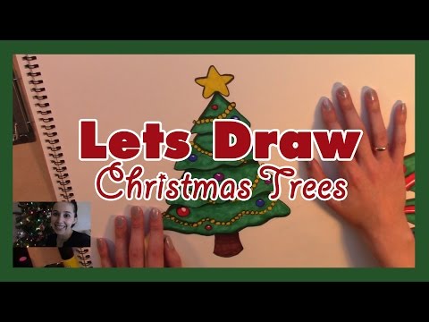 how to draw a xmas tree