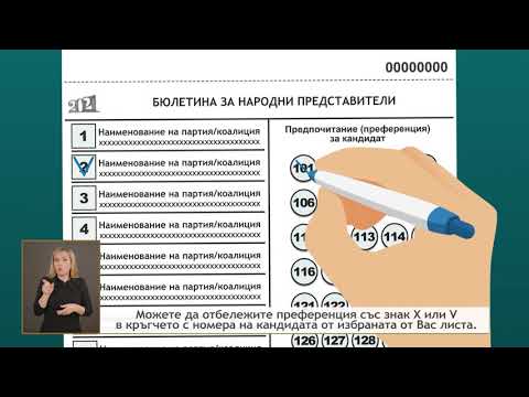 Гласуване с бюлетина и отбелязване на преференция
