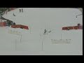 Skier almost hits dog Skier almost hits dog