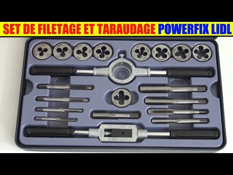 set filetage et taraudage powerfix lidl tap and die Gewindebohrer-/Schneideisen