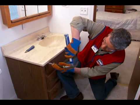 how to fasten sink to countertop
