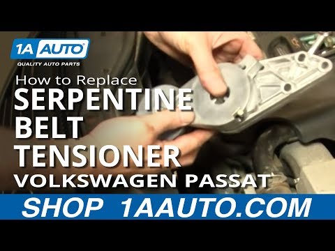 How To Install Replace Engine Serpentine Belt Tensioner Volkswagen Passat 1.8T 98-05 1AAuto.com