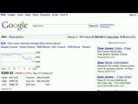Stock Quotes into Google Search