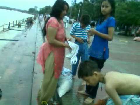 bathing in ganga - GANGA SNAN with family 18June2011.