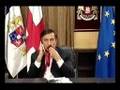 Саакашвили - больной человек! Он ест галстук! Crazy Saakashvili eats his tie! BBC News