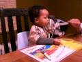 Chopstick lesson with Daddy