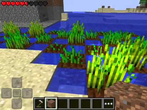 how to harvest crops in minecraft pe