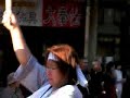第33回 越谷市民まつり　フィナーレパレード　　No.3 火消しと纏（まとい） The 33th citizens festival of Koshigaya,Saitama Prefecture JAPAN.'Hikeshi' that is Japanese traditional style of fire-man. 'Matoi' that is the target of shooting water, on the other hand it mean symbol of 'Hikeshi' team.