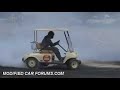 Golf Cart pops both tyres in a burnout comp Golf Cart pops both tyres in a burnout comp
