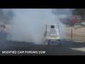 Golf Cart pops both tyres in a burnout comp