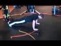 2 Minute Push up Challenge - using a partner and a small ball (medicine, tennis, etc.) place the ball underneath your chest. begin at the top of a push up position (hands at shoulder level, arm extended with your back flat, rotate in movement from you feet). on your partner's cue begin to drop down until your chest touches the ball and then press back up. That is 1 push up, do as many as posible in 2 minutes.