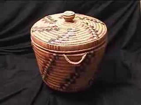 Coast Salish Native Rotating Basket