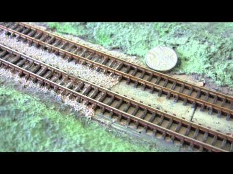 how to lay n gauge track ballast