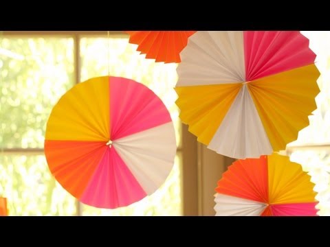 How to Make Hanging Paper Fan Medallions || KIN DIY How to Make Hanging Paper Fan Medallions || KIN DIY