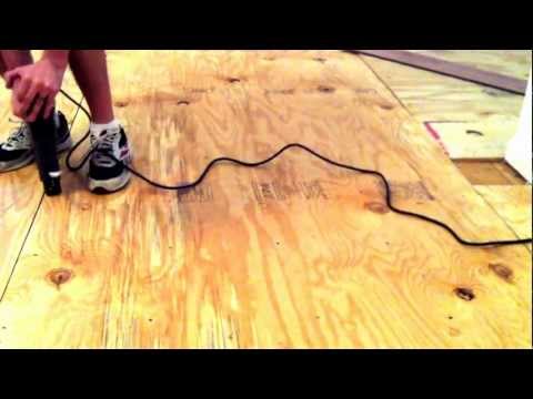 how to fasten plywood underlayment