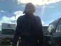 Tailing riot police in Harare