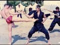 Eve Quiles, entrenando con Jean Claude Van Damme, en la playa del Hotel Las Hadas
