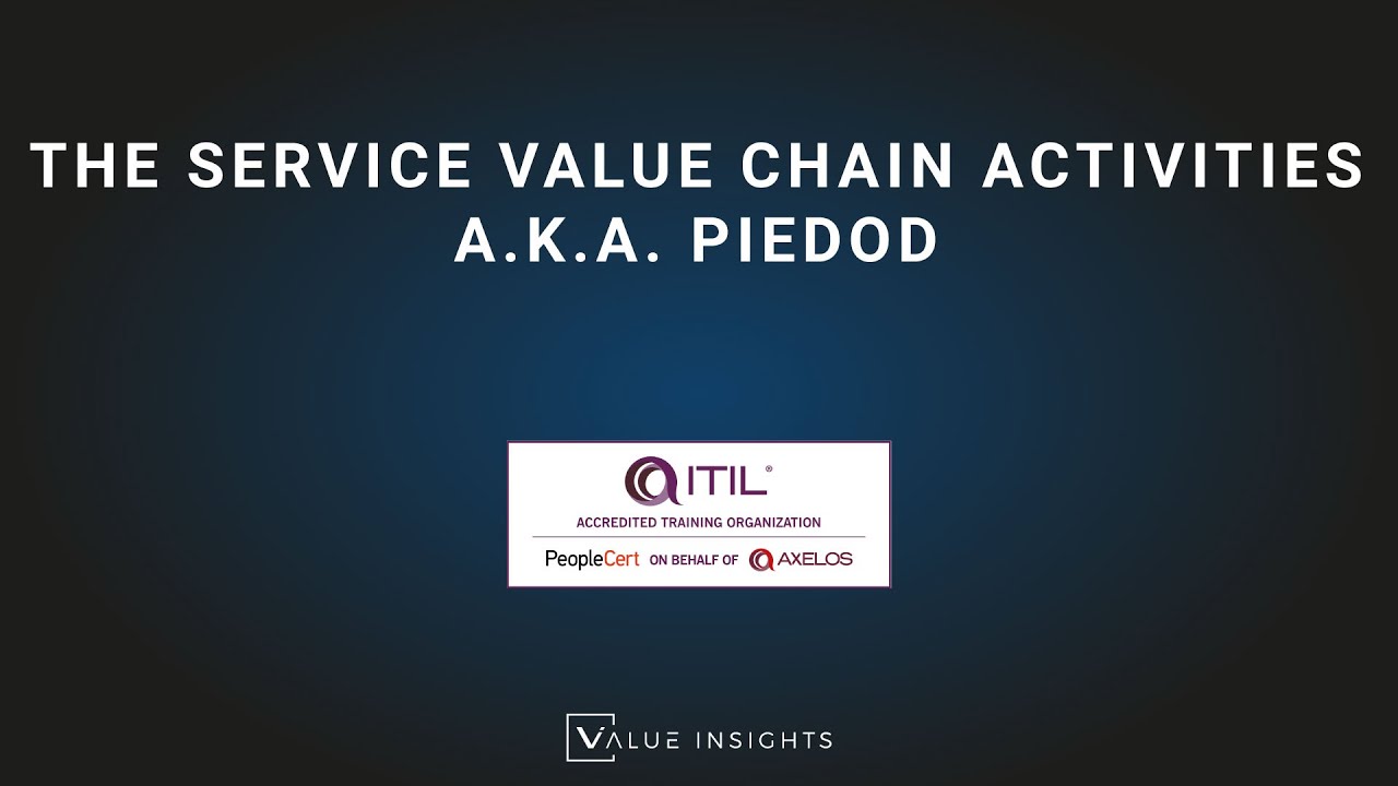 The Service Value Chain Activities a.k.a. PIEDOD