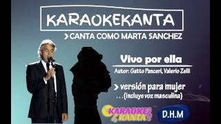 karaoke vivo por ella version para mujer