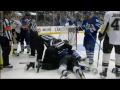 Jordan Staal vs Mike Komisarek Sep 22, 2009