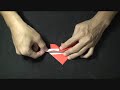 tutorial teaching how to make a simple winged heart.See more origamis and handmade gifts at www.giftsbeauty.com