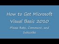 How to Get Microsoft Visual Basic 2010