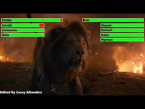 The Lion King (2019) Final Battle with healthbars 1/2 (15K Subscribers Special)