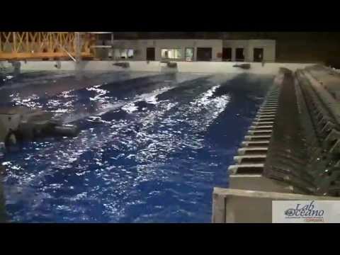 Hydrodynamic - Wavegenerator at Lab Oceano http://www.laboceano.coppe.ufrj.br/ Wave maker provided by Bosch Rexroth http://www.boschrexroth.com/wavegenerator Short crested ...