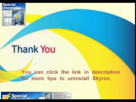 how to uninstall skyrim