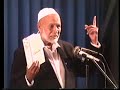 Part (4/9): http://www.youtube.com/watch?v=XBjKVQrp53MConcept Of God In Hinduism And Islam - great symposium by Swami Agnivesh (founder of the Arya Sabah, India) and Sheikh Ahmed Deedat (founder of the I.P.C.I., South Africa). It took place in Abdul Aziz Auditorium, Durban, South Africa, on 26 July 1995.Sheikh Ahmed Deedat: In 1986, the King Faisal Foundation awarded the King Faisal International Prize for SERVICE TO ISLAM, to a South African who is more or better known than many dignitaries in their own countries. This was the first time that this prestigious award has been awarded to a South African. The recipient of this award was a man totally dedicated to his faith and its propagation and who was not afraid to challenge any one to a debate to settle once and for all the matter, who has the good news right? He was none other than Sheikh Ahmed Deedat, reverently known and called UNCLE by those who hold him in high esteem and admiration. The award came after a lifetime of struggle to propagate Islam and to defend Islam against the onslaught of the missionaries. Finally, he was given recognition by the international Muslim community that he deserved and focused more sharply the attention of the Muslim world on the most important aspect of his work, the challenge to propagate Islam. This was his life long ambition to focus the Muslim world's attention and resources on the propagation of Islam, and at last he succeeded. What a moment of jubilation, achievement and personal gratification for Sheikh Deedat the award was, a turning point in his life. Sheikh Deedat did not have much formal schooling, but he was self-taught through experience and a penchant for reading, debating, discussion, and a profound sense of commitment to a mission and goal. He was driven and goal oriented. He was focused and never let up until the job was done. He was sharp, perceptive, forthright, fiery, and daring in his challenge of those whom he debated, particularly against those who equal his missionary zeal and sense of audacity. Formal schooling did not destroy his creative prowess, his tenacity, ambition, drive, and sheer daring to swim upstream. Sheikh Deedat was more a scholar of the Bible than the Qur'an, and was more familiar and adroit with its teachings. He had an insight and perspective of the Bible which made many Christians he came into contact with rethink and re-examine their faith, particularly those aspects of the Bible and the Qur'an that deal with the divine mission and life of Prophet Jesus. On May 3, 1996, Sheikh Ahmed Deedat suffered a stroke which left him paralyzed from the neck down, and also meant that he could no longer speak or swallow. He was flown to a hospital in Riyadh, where he was taught to communicate through a series of eye-movements. He spent the last nine years of his life in a bed in his home in Verulam, South Africa, encouraging people to engage in da'wah. He continued to receive hundreds of letters of support from around the world. During these years, rumors spread throughout the Internet that he was already dead, and even some websites that contained his pamphlets mentioned as early as 2002 that he was dead. On August 8, 2005, Ahmed Deedat finally succumbed to his prolonged illness and died at his home in Trevennen Road, Verulam in the province of KwaZulu Natal.