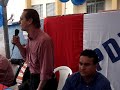 wilson santos discursa na conven��o do pdt de cuiab�, na manh� do dia 28 de junho de 2008, na sede do diret�rio municipal do pdt em cuiab�. ap�s uma liminar invalidando a conven��o na assembl�ia legislativa, o diret�rio municipal do pdt eleito ratificou o apoio ao trabalhista wilson santos � prefeitura de cuiab�.