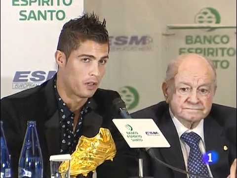 Cristiano Ronaldo recibe su segunda bota de oro