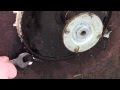 Taking apart a lawnmower