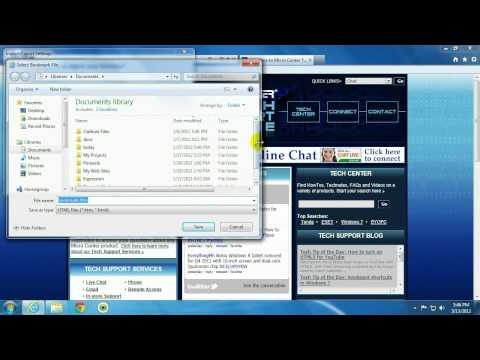 how to save ie favorites to usb
