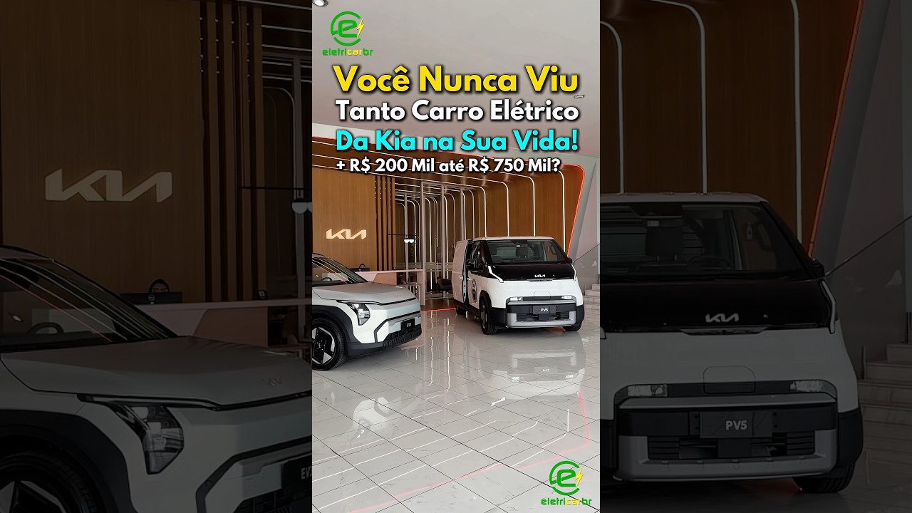Você Nunca Viu Tanto Carro Elétrico da KIA no Brasil: EV3, PV5, EV5, EV9